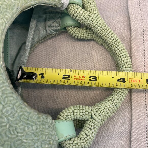 🐢STAUD Beaded Cote Bag - BABY TURTLE - Green and White 🐢 - Picture 15 of 16